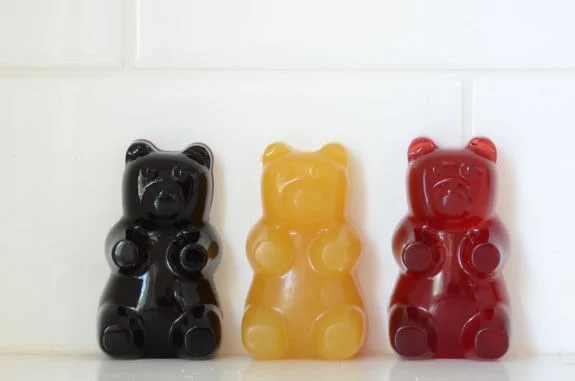 3 Gummy bears.